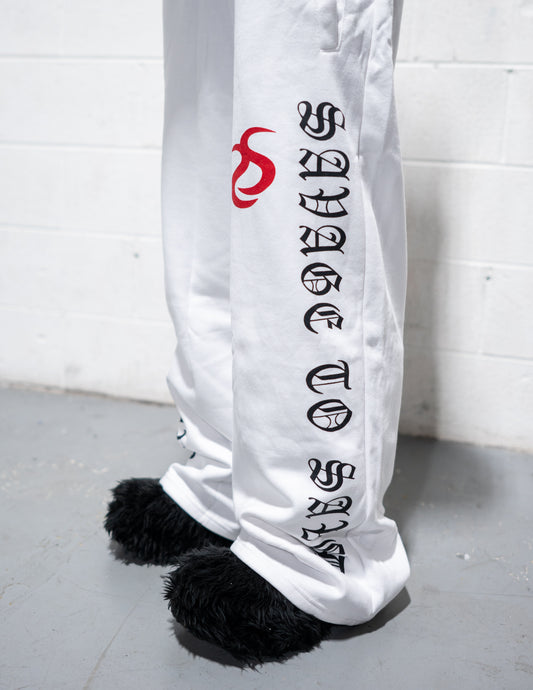 SavageToSaved White Joggers