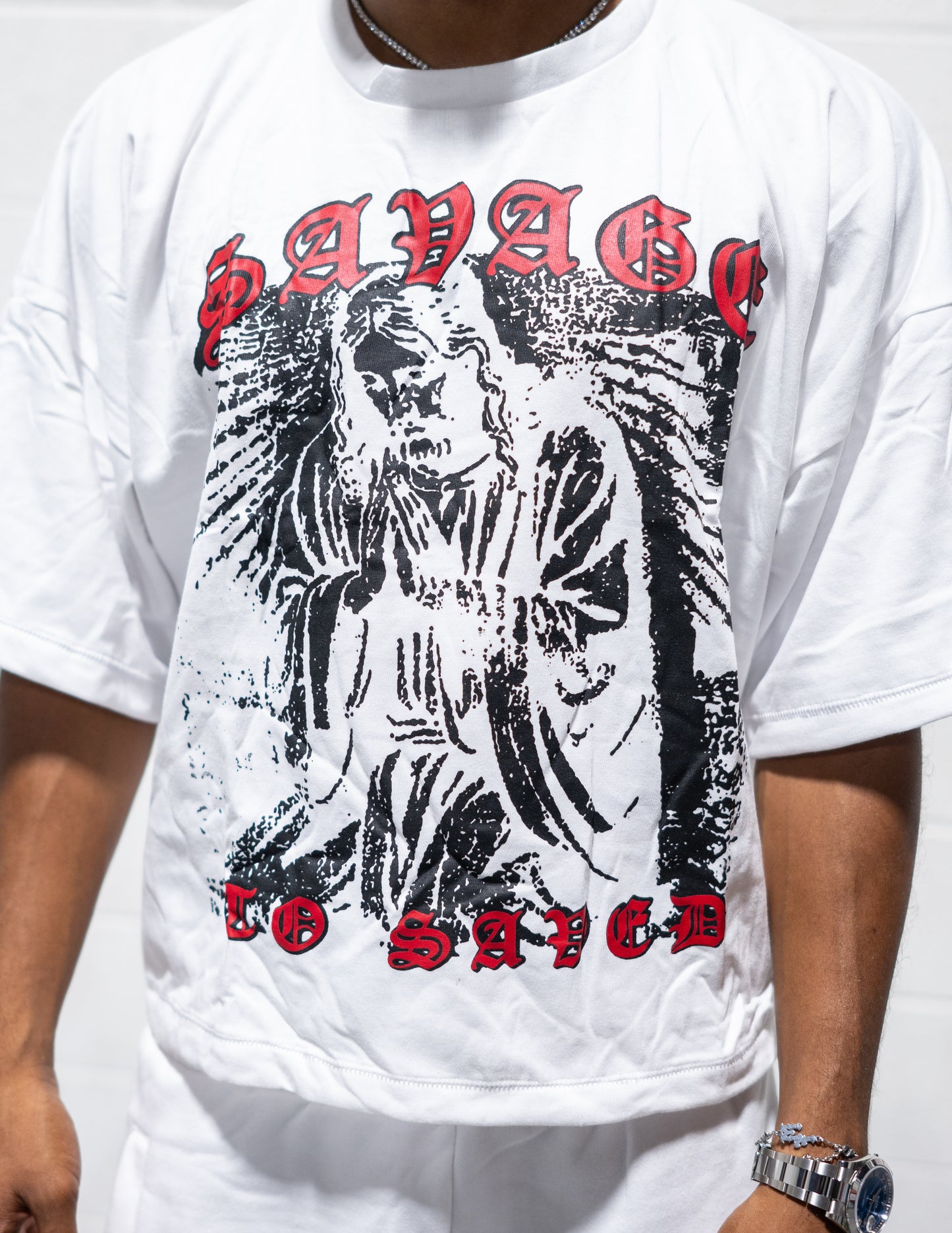 SavageToSaved White Crop Shirt